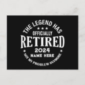 伝説パーソナライズされたが持つ引退退職した ポストカード (正面)