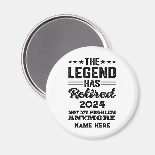 伝説パーソナライズされたが持つ引退退職した マグネット (正面/裏面)