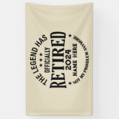 伝説パーソナライズされたが持つ引退退職した 横断幕 (縦)