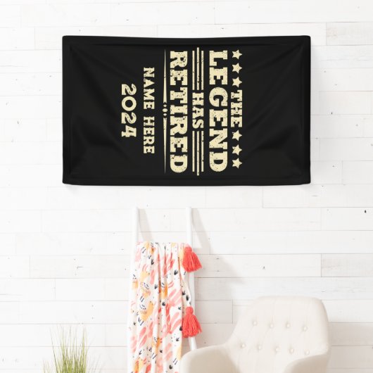 伝説パーソナライズされたが持つ引退退職した 横断幕 (インサイチュ)