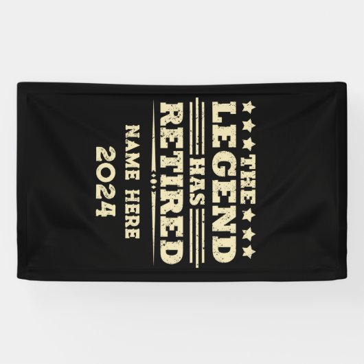 伝説パーソナライズされたが持つ引退退職した 横断幕 (横)