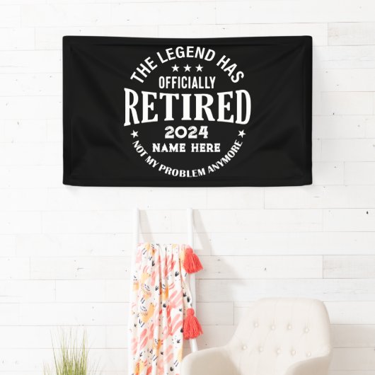 伝説パーソナライズされたが持つ引退退職した 横断幕 (インサイチュ)