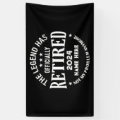 伝説パーソナライズされたが持つ引退退職した 横断幕 (縦)