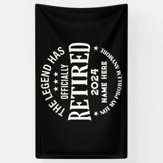 伝説パーソナライズされたが持つ引退退職した 横断幕 (縦)