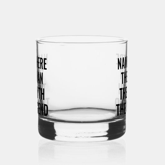 伝説パーソナライズされたの伝説の男 ウイスキーグラス (右)