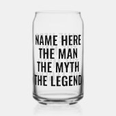 伝説パーソナライズされたの伝説の男 ガラス缶 (裏面)