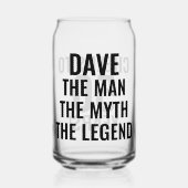 伝説パーソナライズされたの伝説の男 ガラス缶 (正面)