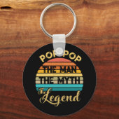 伝説ポップ・アートのの父の日ポップ・アートの神話の男 キーホルダー (正面)