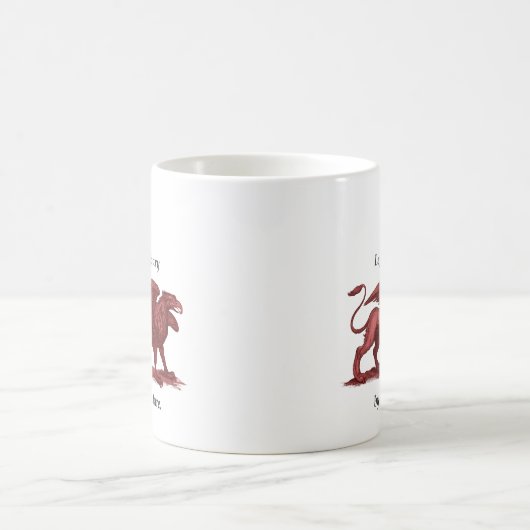 伝説ヴィンテージのグリフィンのイラストレーション元来 コーヒーマグカップ (中央)