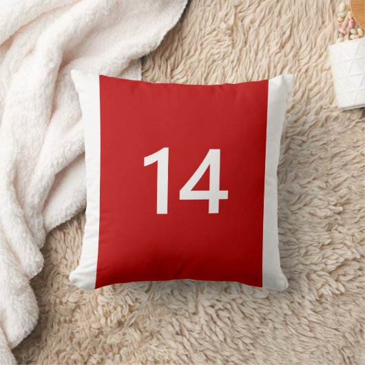 伝説上の14番赤と白入 クッション (ブランケット)