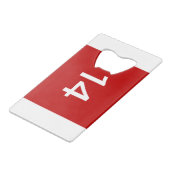 伝説上の14番赤と白入 クレジットカード栓抜き (裏面アングル)