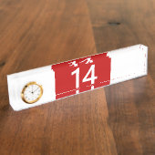 伝説上の14番赤と白入 デスクネームプレート (側面)