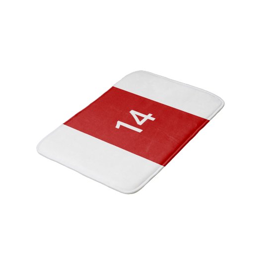 伝説上の14番赤と白入 バスマット (アングル)