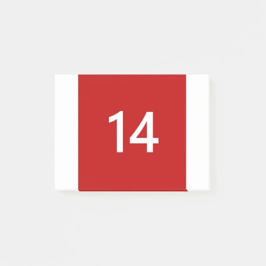 伝説上の14番赤と白入 ポストイット (正面)