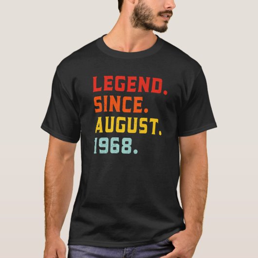 伝説威厳がある1968年54歳ヴィンテージ54日 Tシャツ (正面)
