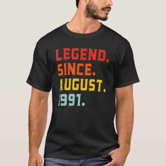 伝説威厳がある1991年31歳ヴィンテージ31日 Tシャツ (正面)