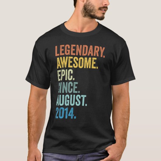 伝説威厳がある2014年9歳9誕生日 Tシャツ (正面)