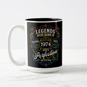 伝説生まれは誕生年の誕生日 ツートーンマグカップ