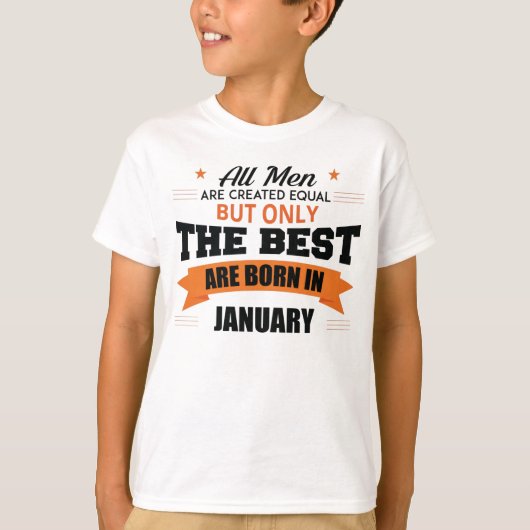 伝説生まれは1月 Tシャツ (正面)