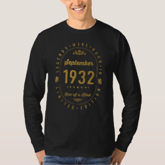 伝説生まれは1932年9月ヴィンテージ90日 Tシャツ