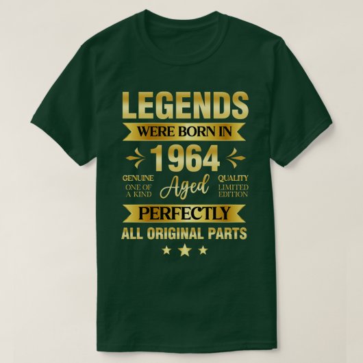 伝説生まれは1964年の誕生日 Tシャツ (デザイン正面)