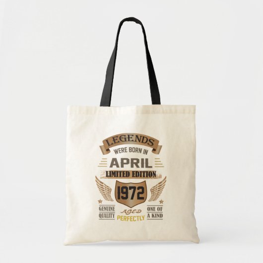 伝説生まれは1972年4月から50誕生日 トートバッグ (正面)