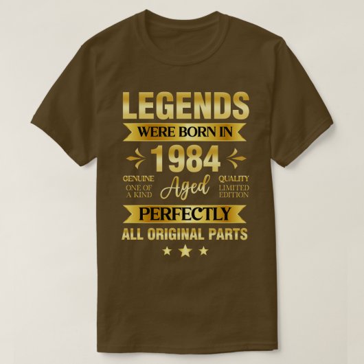 伝説生まれは1984年誕生日 Tシャツ (デザイン正面)