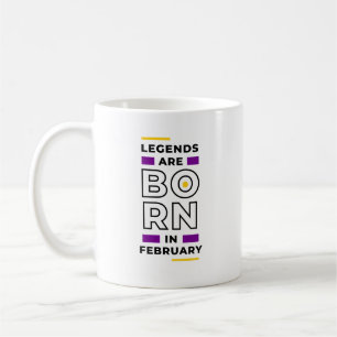 伝説生まれは2月 コーヒーマグカップ