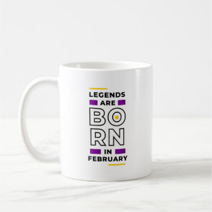 伝説生まれは2月 コーヒーマグカップ