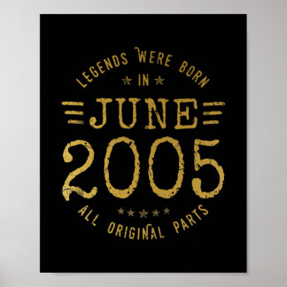 伝説生まれは2005年6月ヴィンテージ17日 ポスター