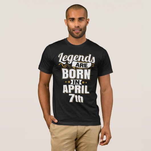 伝説生まれは4月7日 Tシャツ (正面フル)