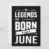 伝説生まれは6月の誕生日tシャツで カード (正面)