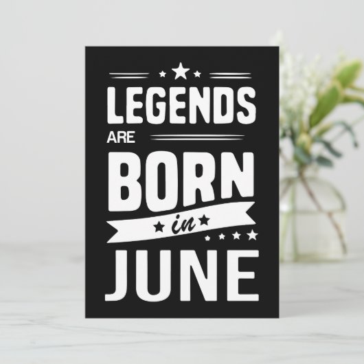 伝説生まれは6月の誕生日tシャツで カード (スタンド正面)