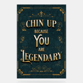 伝説的だから身を屈める アクリルサイン (正面)