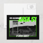 伝説的なエリア51はがき ポストカード (正面/裏面)