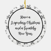 伝説的なクリスマスとお正月 セラミックオーナメント (裏面)