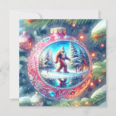 伝説的なクリスマスのビッグフットをお祈り シーズンカード (正面)