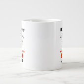 伝説的なスケベ生まれル漁師が威厳がある ジャンボコーヒーマグカップ (正面)