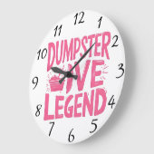 伝説的なダンプスターダイビング愛好家 ラージ壁時計 (傾斜)