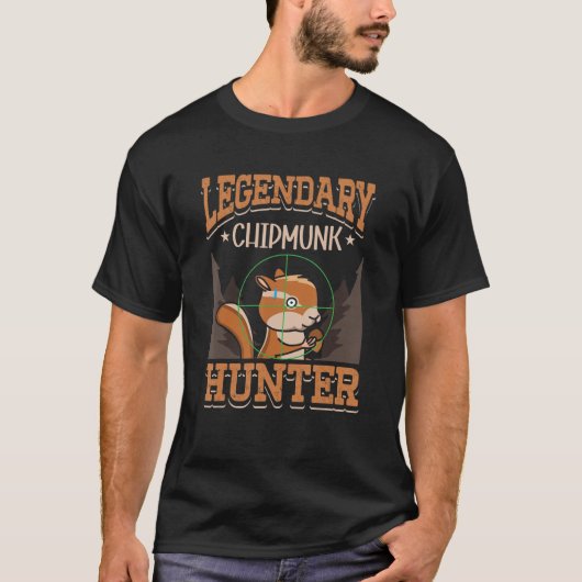 伝説的なチムンクハンターリスのネズミの害虫駆除 Tシャツ (正面)