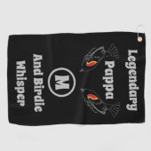 伝説的なパパとバーディウィスパーレッドウィングバードG ゴルフタオル (横)