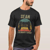 伝説的なパーソナライズされたゲーマーSean Nameビデオゲーマー Tシャツ (正面)