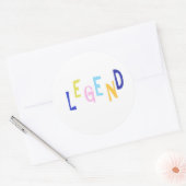 伝説的なワードアート ラウンドシール (封筒)