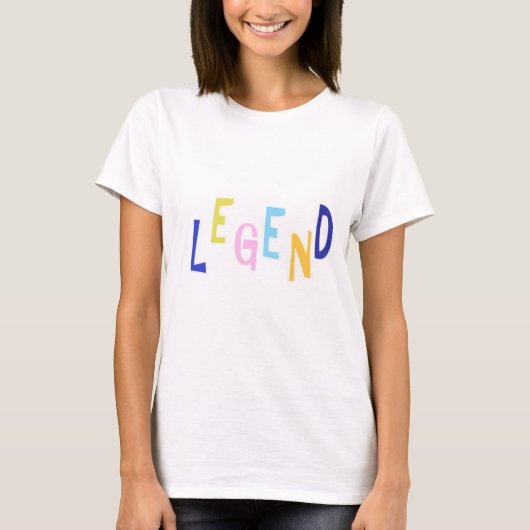 伝説的なワードアート Tシャツ (正面)