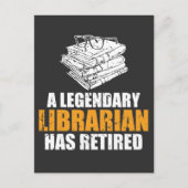 伝説的な図書館員が2019年退職した退職した ポストカード (正面)