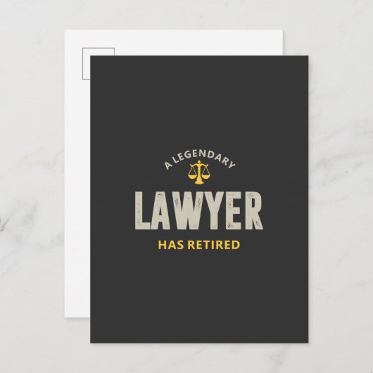 伝説的な弁護士が持ってい退職したる 案内ポストカード