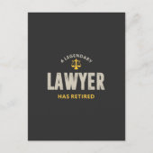 伝説的な弁護士が持ってい退職したる 案内ポストカード (正面)