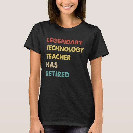 伝説的な技術先生退職したは Tシャツ (正面)