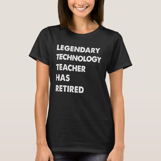 伝説的な技術先生退職したは Tシャツ (正面)