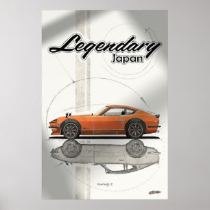 伝説的な日本フェアレディZ 240z S30ポスター ポスター